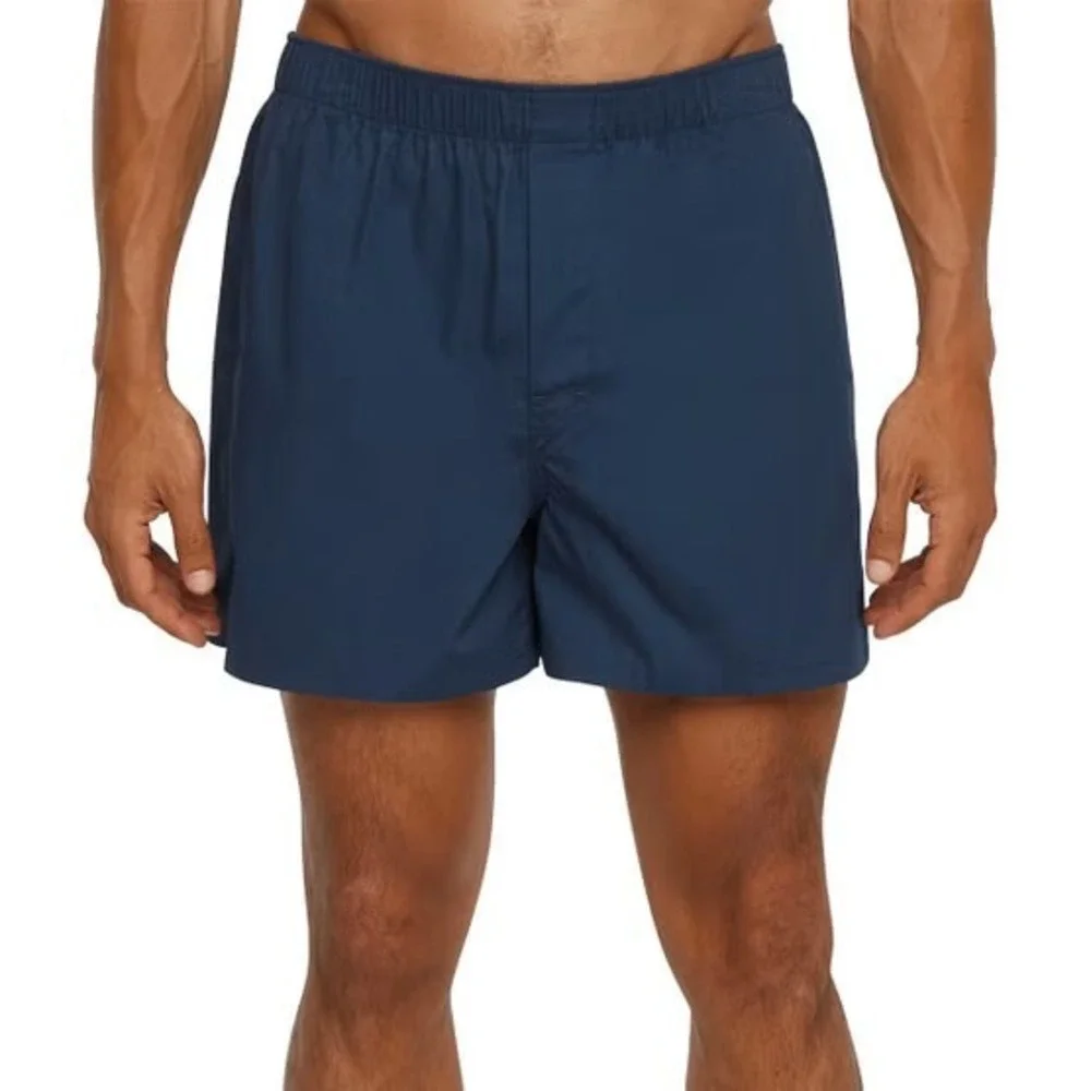 Banana Republic Woven Cotton Boxers Mens XL Blue Plaid Stripe Solid 3-Pack NIB